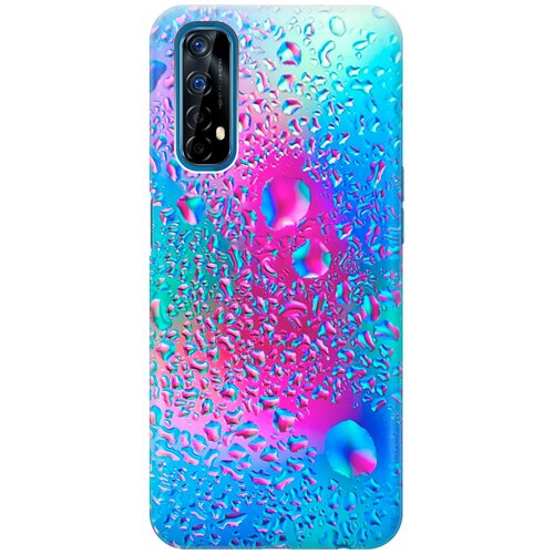 фото Re:pa накладка transparent для realme 7 с принтом "капли на стекле"