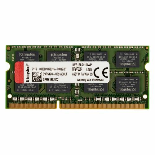 Оперативная память Kingston Valueram KVR16LS11/8WP DDR3L - 1x 8ГБ 1600МГц, для ноутбуков (SO-DIMM), Ret