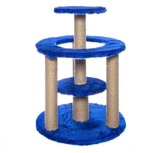 Yami-Yami Когтеточка Веселый аттракцион для кошек, джут, 61х12х63 см, синяя