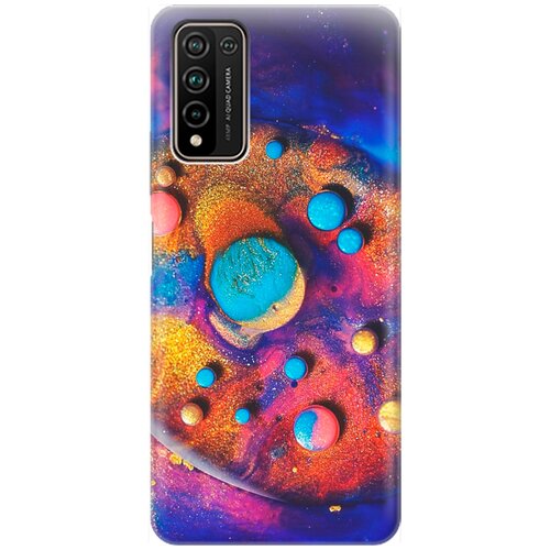 фото Re:pa накладка transparent для honor 10x lite с принтом "красочные капли"