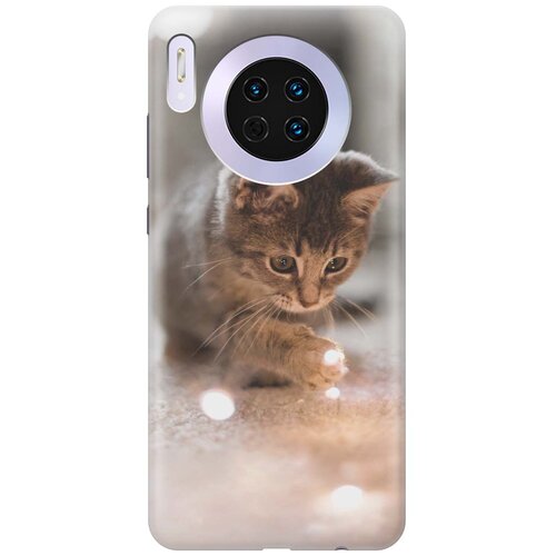 фото Gosso ультратонкий силиконовый чехол-накладка для huawei mate 30 с принтом "котенок и свет"
