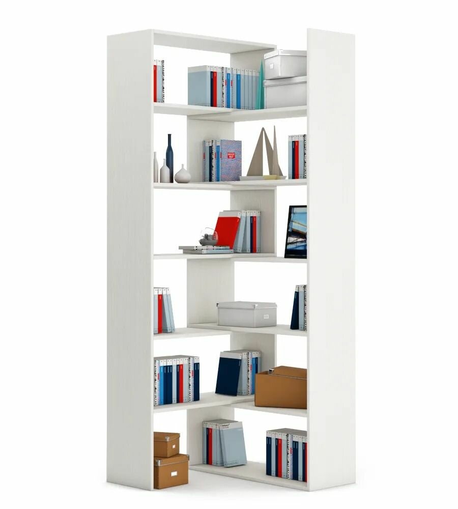 фото Стеллаж раздвижной МФ Владимир Фрегат-2 белое дерево