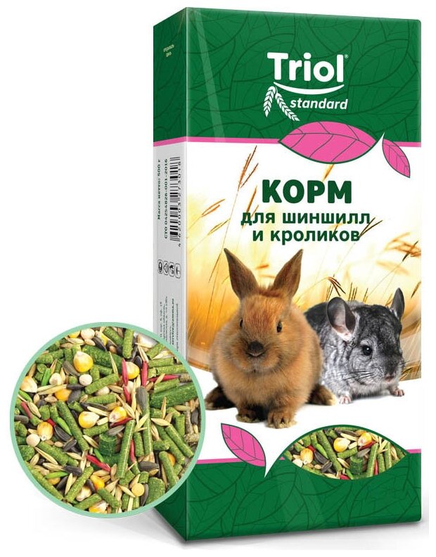 Корм Triol Standard для шиншилл и кроликов, 500 г