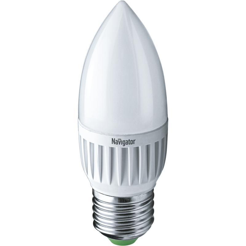 Лампа светодиодная E27, 5 Вт, 40 Вт, 220 В, свеча, 2700 К, свет теплый белый, Navigator - фото №2