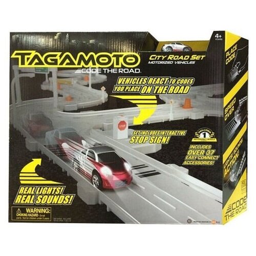 Тагамото - Городской Гоночный трек (1 машинка, 37 доп. элементов, звук, свет) тагамото гоночный трек гонки с полицией 2 машинки 65 доп элементов звук свет