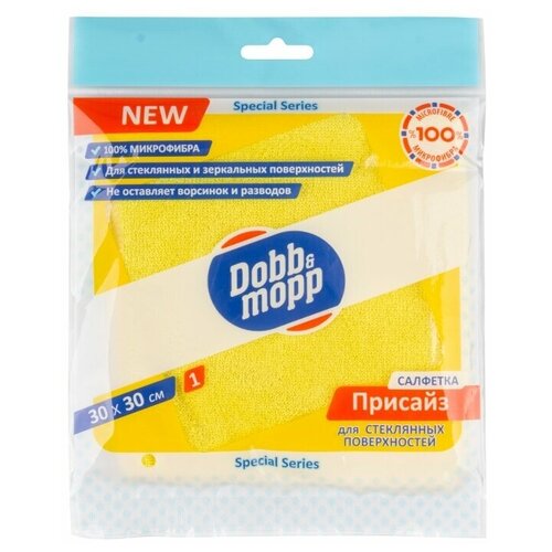 Салфетка для стеклянных и зеркальных поверхностей «Присайз», 300х300 мм, 1 шт./уп. Dobb &Mopp 68757