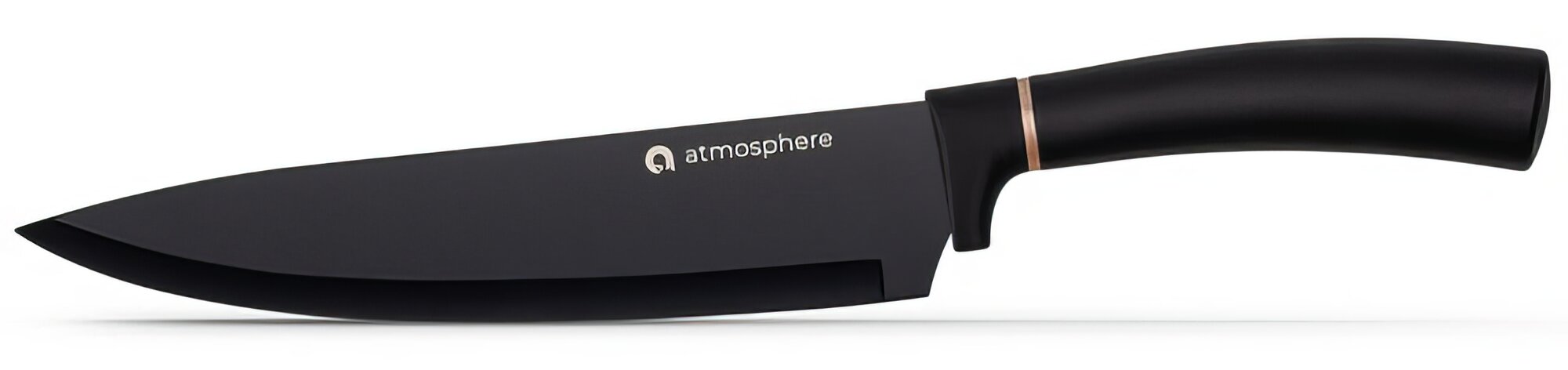 Нож ATMOSPHERE Black Swan 20см поварской нержавеющая сталь, термопласт. резина