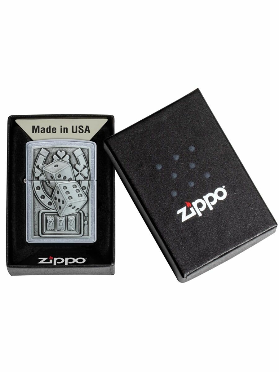 Зажигалка бензиновая Zippo 49294 Lucky 7 - фотография № 8