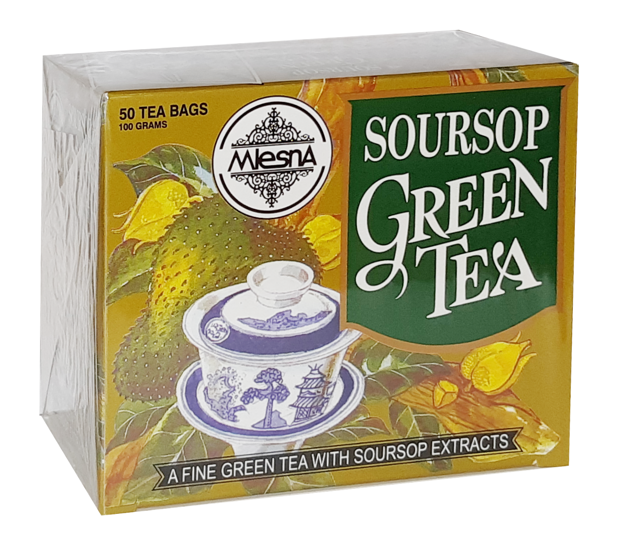 Чай зеленый Mlesna с ароматом саусепа (саусэпа) в пакетиках, 50шт. * 2гр.