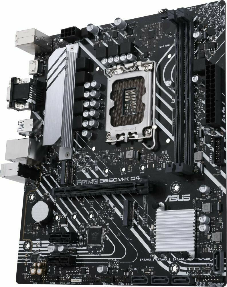 Материнская плата Asus PRIME B660M-K D4 Soc-1700 Intel B660 2xDDR4 mATX AC 97 8ch(7.1) GbLAN RAID+VG