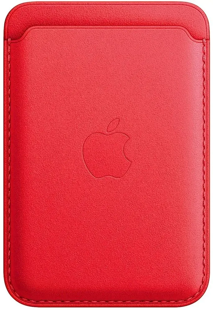 Картхолдер Wallet Красный Кожаный чехол-бумажник MagSafe для iPhone, «Product RED»