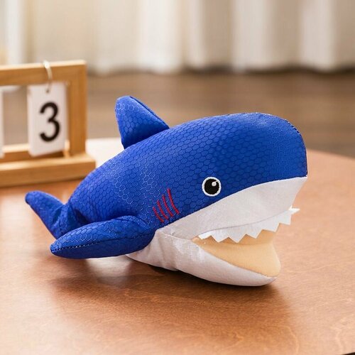 Мягкая игрушка для собак всех пород из плотной ткани, бешеная акула 27см