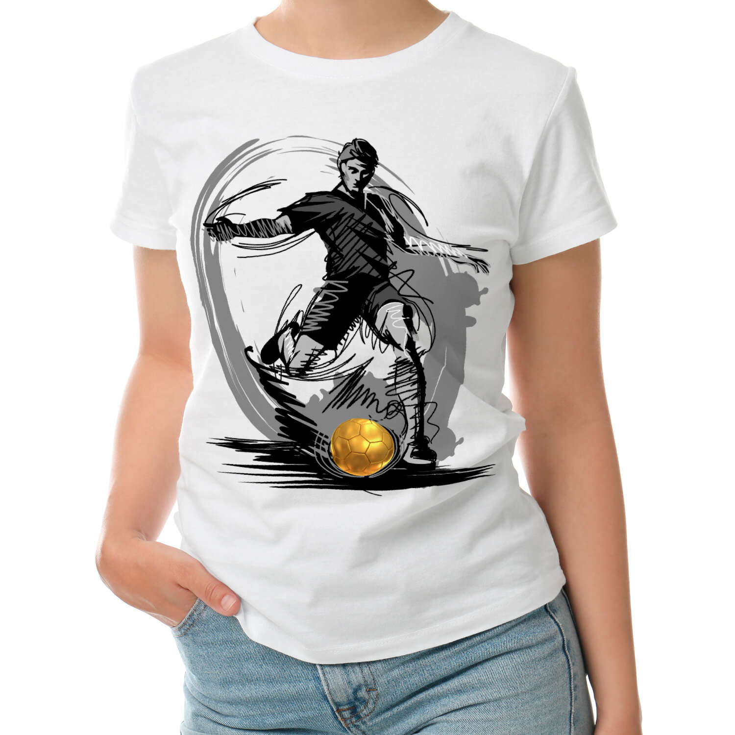 Женская футболка «Футбол - спорт для мужчин»