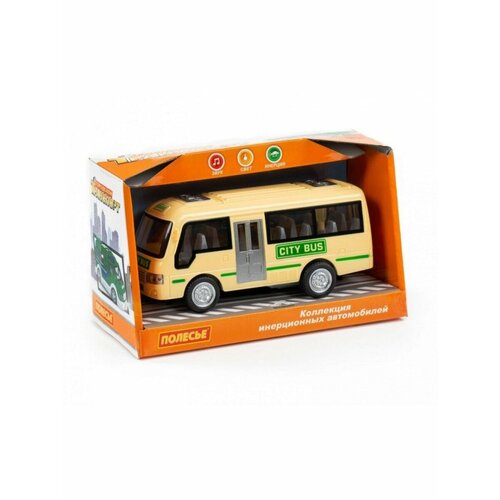 игровой набор 930 1 автомобиль школьный автобус в коробке Полесье. Автомобиль инерционный Городской автобус, свет, звук (в коробке)