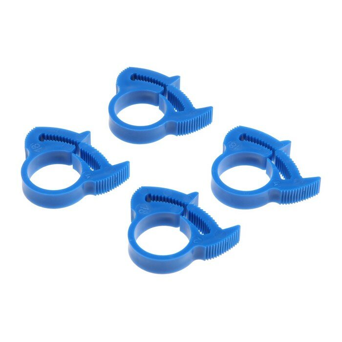 фото Хомут силовой пластиковый "страйк", диаметр 15-18 мм, многоразовый, Clip-Track, 4 шт.