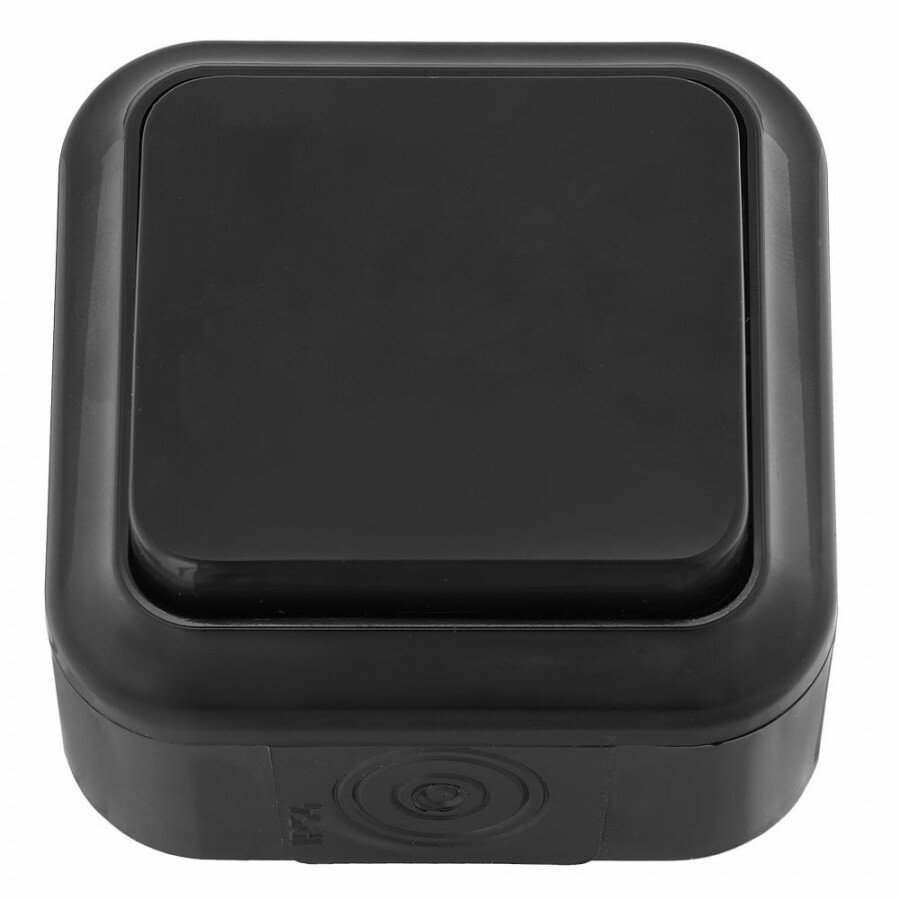 фото Bylectrica пралеска аква выкл. ОУ 1 кл. 6А черный. пластик, IP54 (А16-222 черный) (арт. 856391)