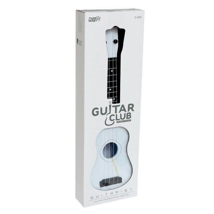 Игрушка музыкальная - гитара «Стиль», 4 струны, 57 см, цвет белый