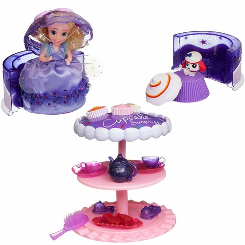 Игровой набор EMCO с куклой - капкейк и питомцем, фиолетовый (1136/фиолетовый) игровые наборы emco cupcake surprise набор чайная вечеринка с куклой капкейк и питомцем