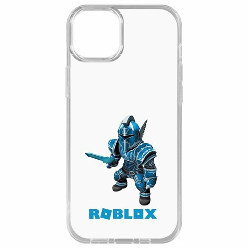 Чехол накладка Krutoff Clear Case Roblox Рыцарь Алар для iPhone 15 Plus