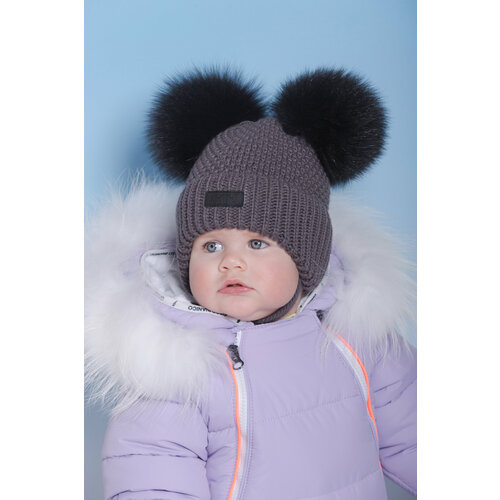 фото Шапка artel, размер 48, серый