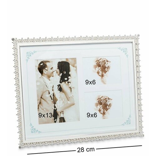 Фоторамка Серебряное кружево (на 3 фото)