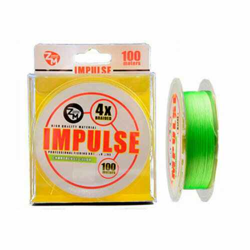 фото Шнур плетёный zander master impuls 0,14 мм 100 м шартрез