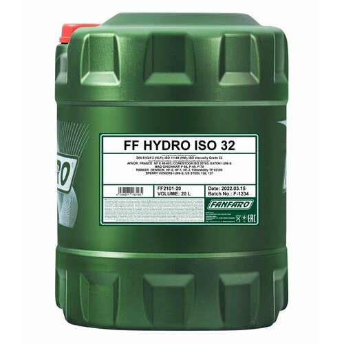 2101 FANFARO HYDRO ISO 32 20 л. Минеральное гидравлическое масло