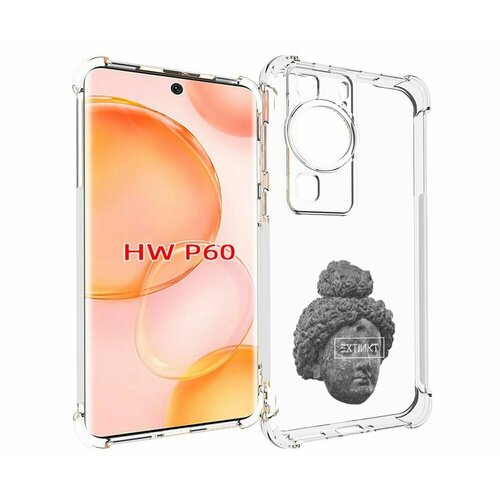 Чехол MyPads каменное лицо девушки для Huawei P60 задняя-панель-накладка-бампер