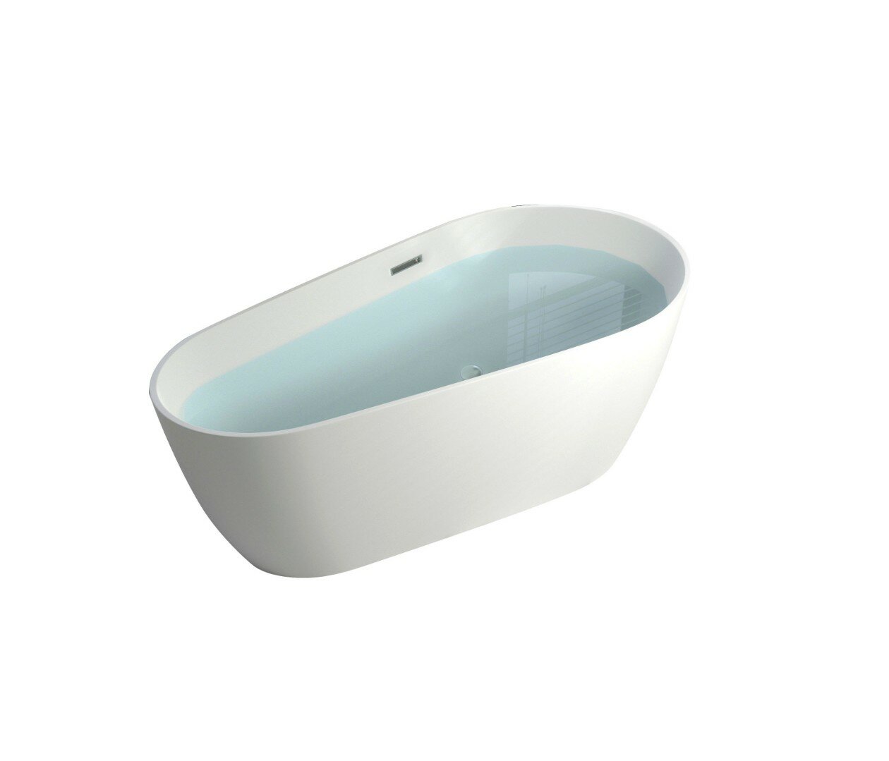 фото Ванна акриловая отдельностоящая 170х80 Cerutti SPA MIMI CT9671 со сливом-переливом