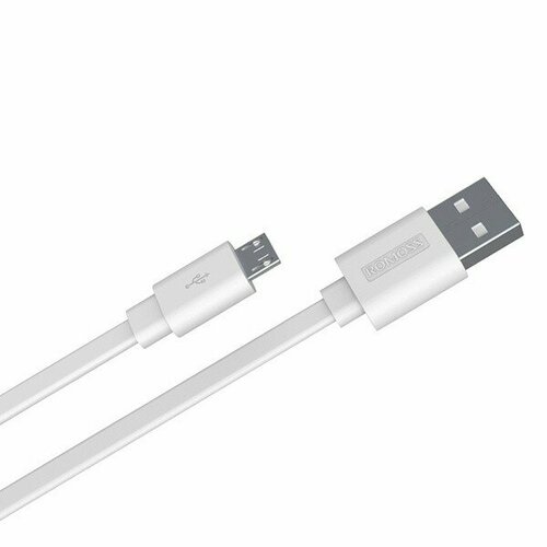 Кабель Romoss CB05f-161-03 (USB - Micro USB) плоский, белый, белый адаптер romoss ch02i 121 03 usb c 3 1 hdmi