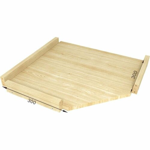 Угловая деревянная полка для стеллажей ТДВ А10702023