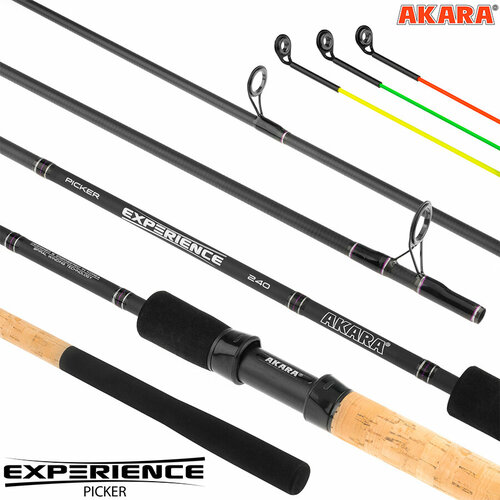 фото Удилище штекерное угольное фидерное 3 колена akara experience picker tx-30 со сменным хлыстом
