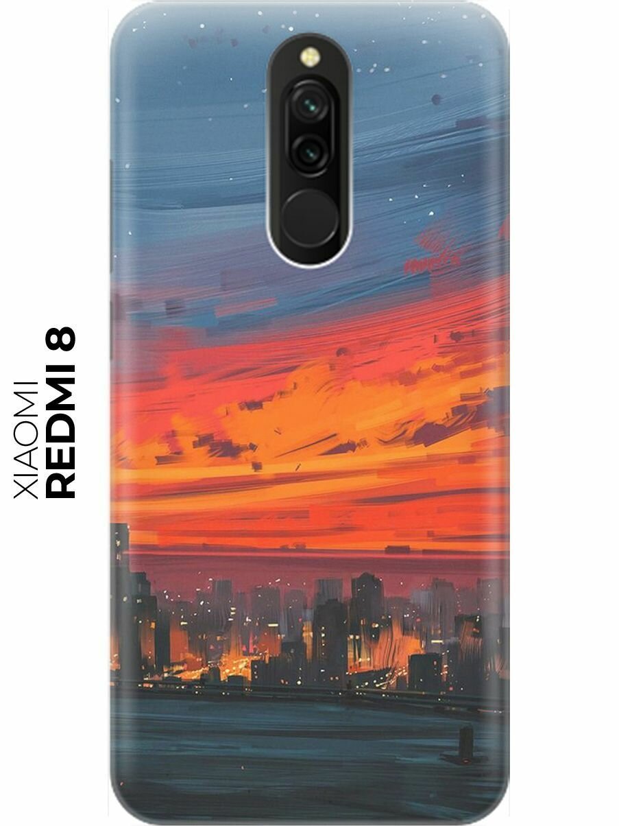 RE: PA Накладка Transparent для Xiaomi Redmi 8 с принтом "Ночь и мегаполис"