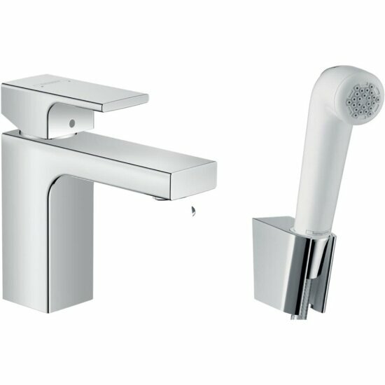 Смеситель для раковины Hansgrohe Vernis Shape с гигиеническим душем