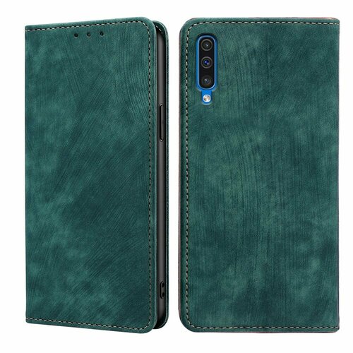 Чехол-книжка MyPads для Samsung Galaxy A30s / A50 / Самсунг А30s / А50 мягкое прикосновение (зеленый)