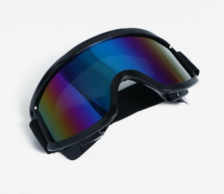 Очки-маска для езды на сноуборде лыжах снегоходе квадроцикле мототехнике стекло хамелеон черные