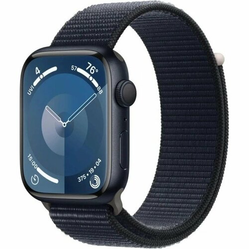 Умные часы Apple Watch Series 9 45mm Aluminum Case with Sport Loop Цвет Midnight 5192900₽