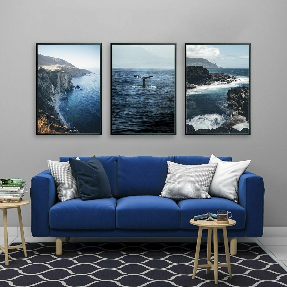Постеры для интерьера "Ocean. Океан", постеры на стену 50х70 см, 3 шт.
