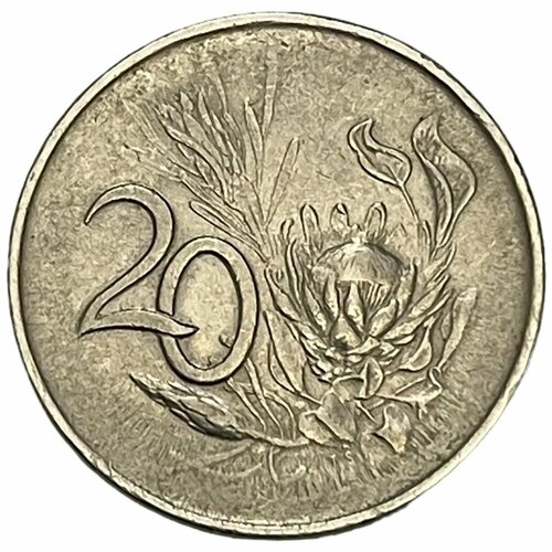 Южная Африка (ЮАР) 20 центов 1965 г. (South Africa) африка южная капское побережье карта кейптауна