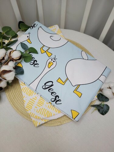 Изображение товара Пеленки непромокаемые "Гуси на мятном", 2шт 70х100см