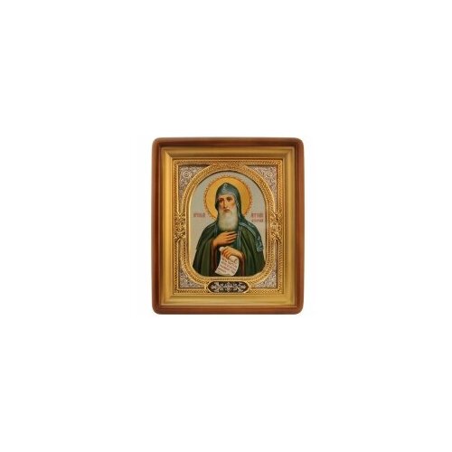 Икона в киоте 18*24 фигурный, фото, риза-рамка, открыт, частично золочен (Антоний) #56269