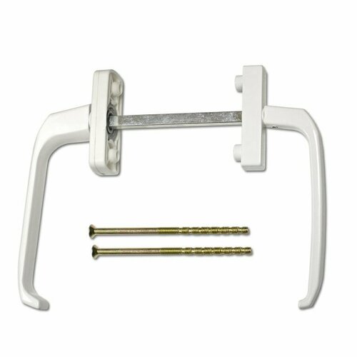 Гарнитур балконный двухсторонняя асимметричная ручка 818₽