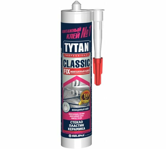 Клей монтажный Tytan Professional Classic Fix, прозрачный, 310 мл