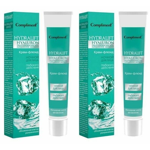 Compliment Крем-флюид для лица ночной Hydralift Hyaluron, 50 мл, 2 шт