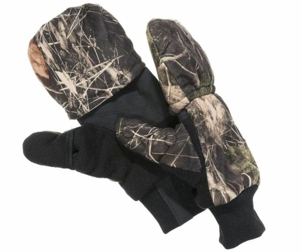 фото Перчатки варежки для зимней рыбалки с откидным верхом