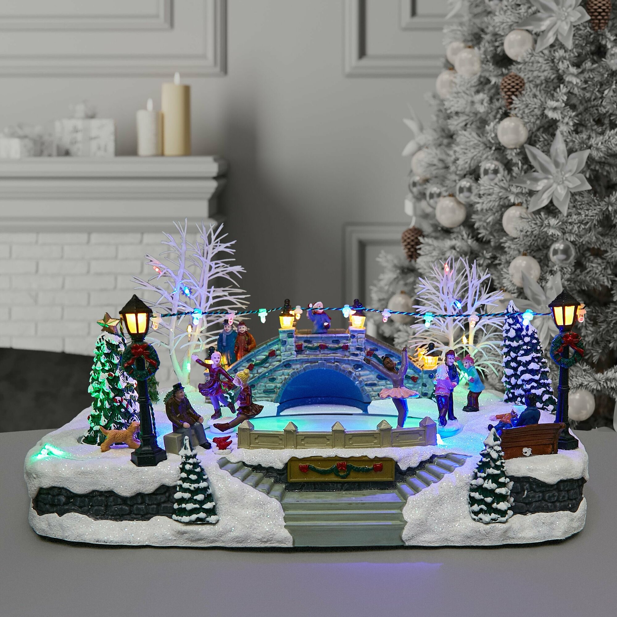 Композиция светящаяся Каток в парке