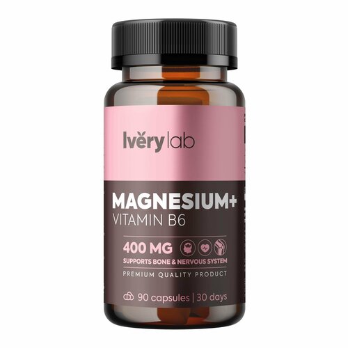 Magnesium + Vitamin B6 Iverylab магний б6 цитрат витамины бад магне б6 комплекс бад