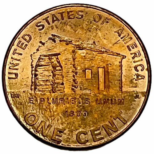 США 1 цент 2009 г. (200 лет со дня рождения Авраама Линкольна - Детство в Кентукки) (Br) (D) набор монет 1 цент 2009 2010 сша жизнь линкольна