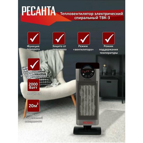 Тепловентилятор обогреватель напольный Ветерок с функцией поворота 626500₽