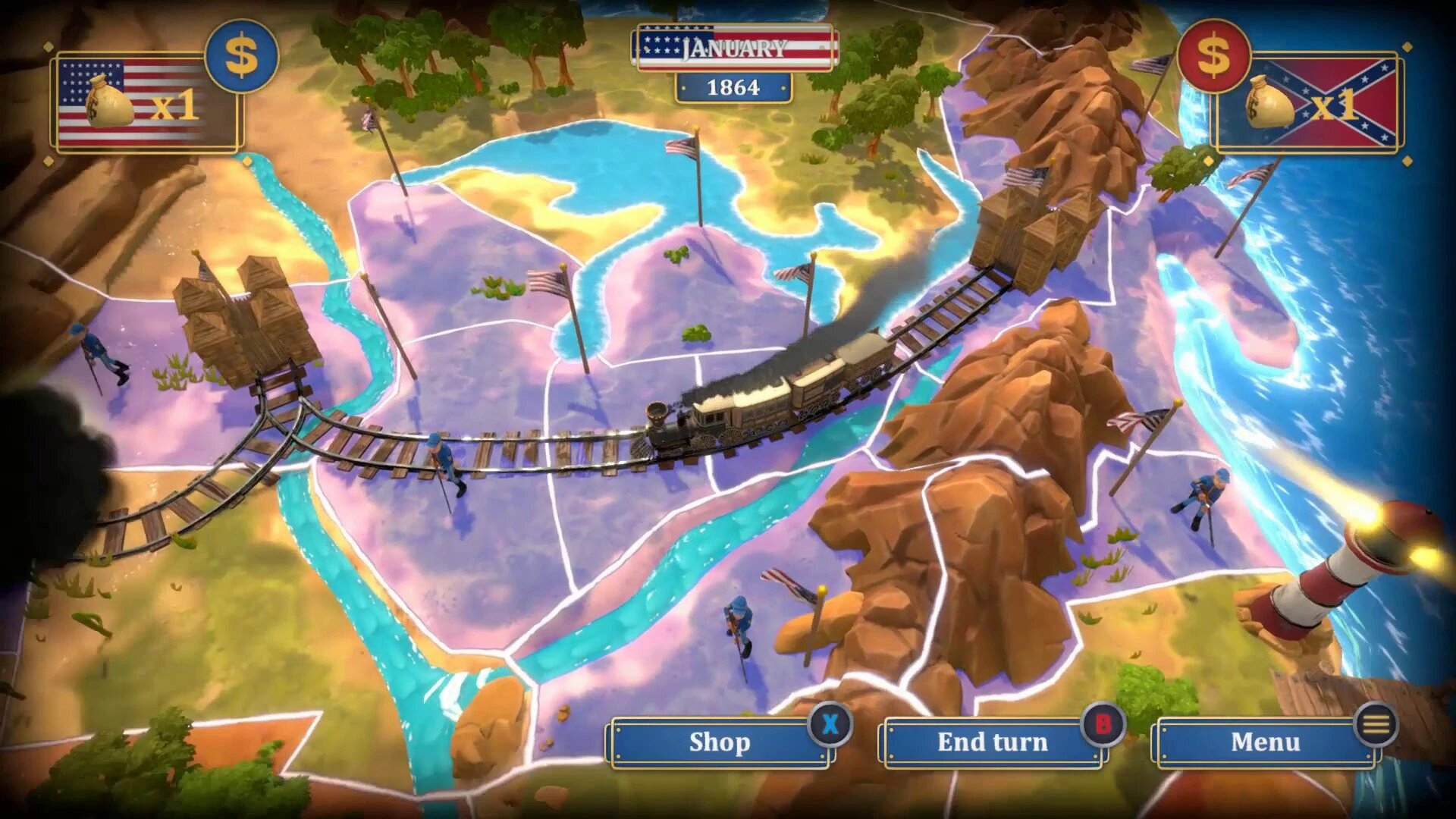 Игра The Bluecoats: North & South, ключ активации Steam, PC, Mac OS, Microids, на английском, 12+